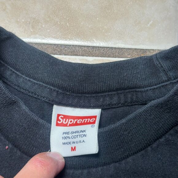 Supreme SS20 Sacred Unique Black Long Sleeve Graphic Tee Mens Size Medium - Picture 2 of 6